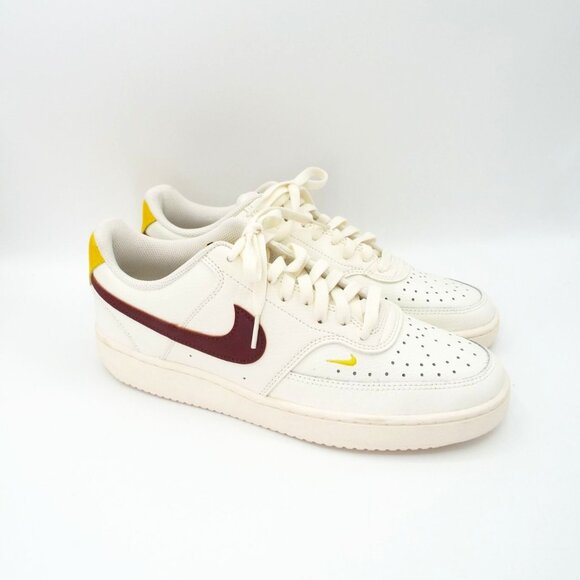 Nike Court Vision Low Sail Oxen Brown Yellow Leather Sneakers CD5434-117 - Picture 1 of 12